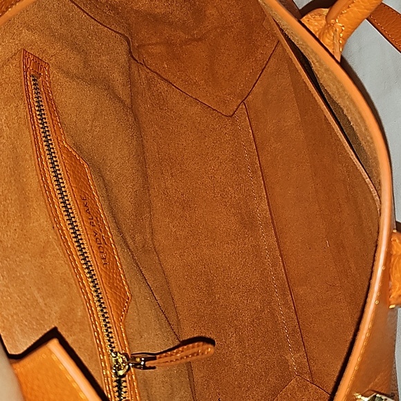 Orange Leather Tote Bag - Picture 8 of 16